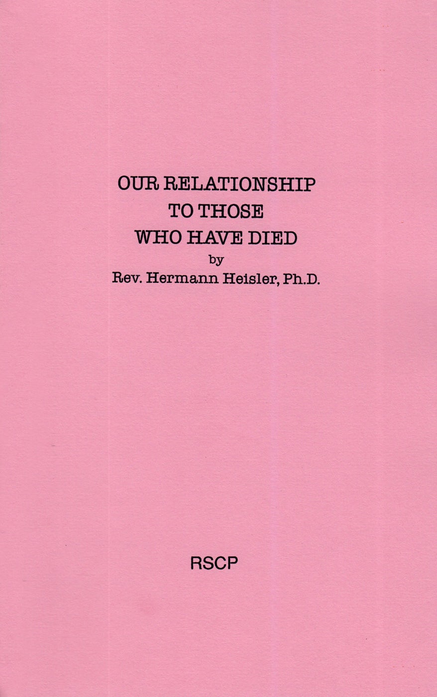 Cover image for Our Relationship to Those Who Have Died, isbn: 9780916786038