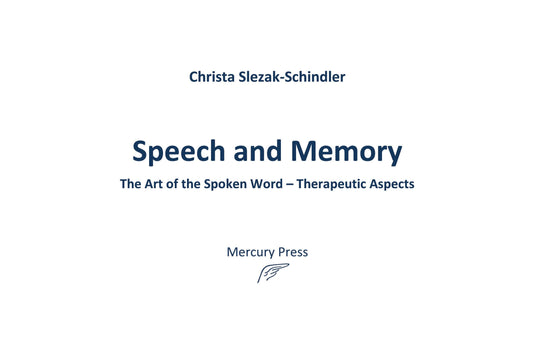 Cover image for Speech and Memory, isbn: 9781957569581